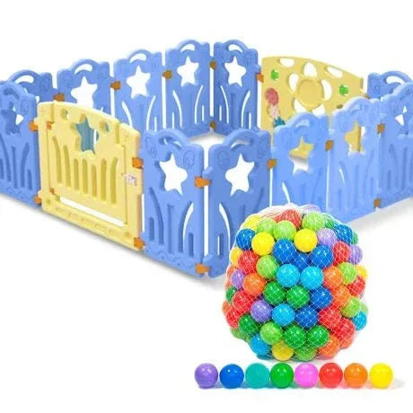 Cerca Infantil PVC 12 Piezas + 100 Pelotas - Super Ofertas UY
