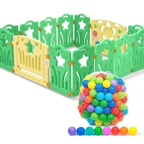 Cerca Infantil PVC 12 Piezas + 100 Pelotas - Super Ofertas UY