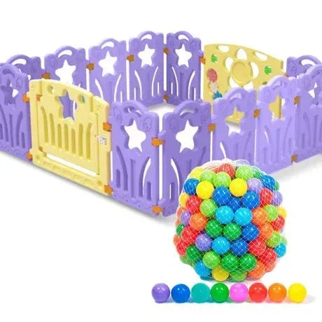Cerca Infantil PVC 12 Piezas + 100 Pelotas - Super Ofertas UY