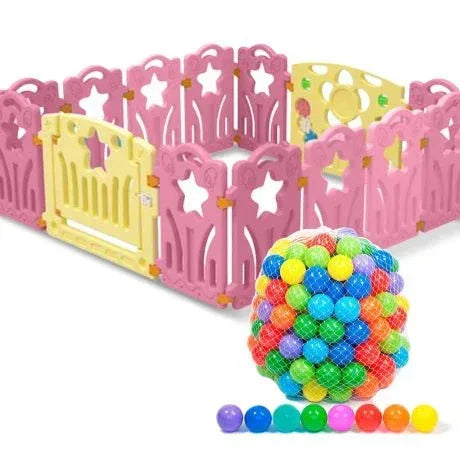 Cerca Infantil PVC 12 Piezas + 100 Pelotas - Super Ofertas UY